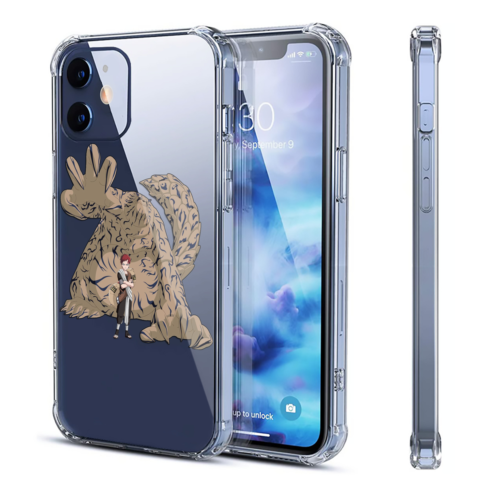 （画像用） NARUTO -ナルト- ガアラ Gaara 【iPhone 12シリーズ対応】透明スマホケース（クリアソフトケース）